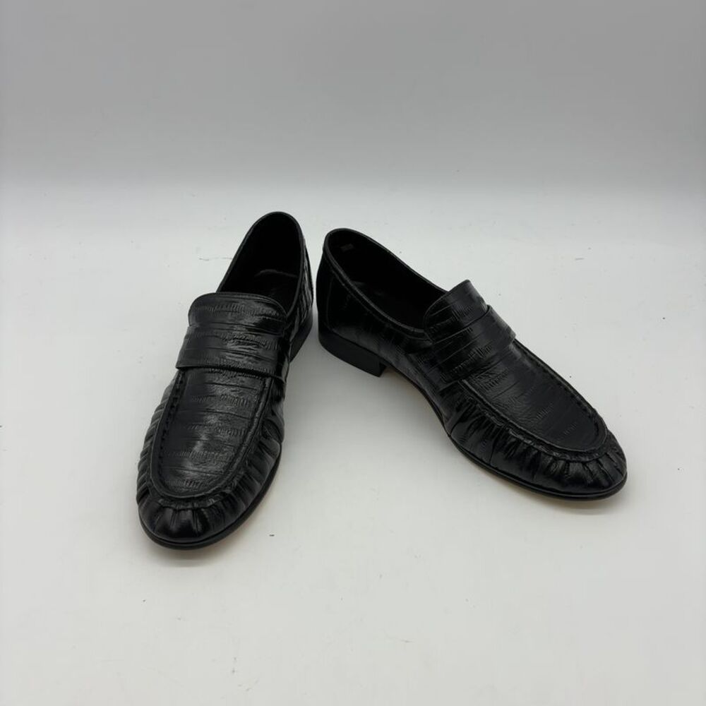 Tony Bianco Black Leather Penny Loafers